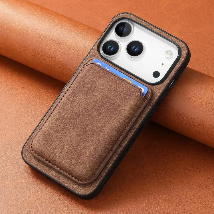 Retro Leather Card Bag Magnetic Phone Case, For iPhone 18 Pro / 17 Pro, For iPhone 18 Pro Max / 17 Pro Max, For iPhone 17e / 16e, For iPhone 17