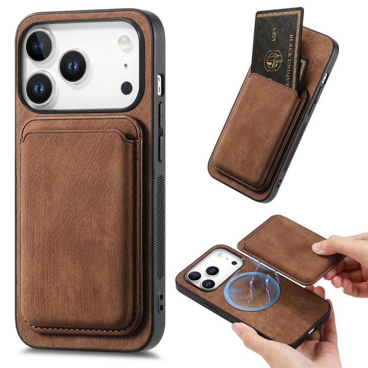 Retro Leather Card Bag Magnetic Phone Case