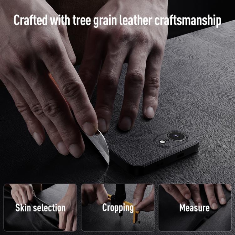 Tree Bark Leather Shockproof Phone Case
