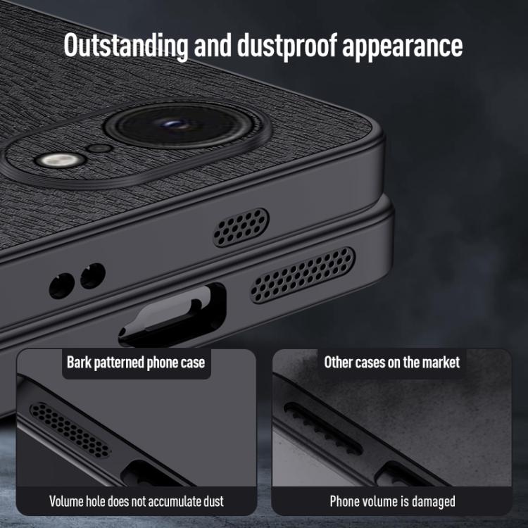 Tree Bark Leather Shockproof Phone Case