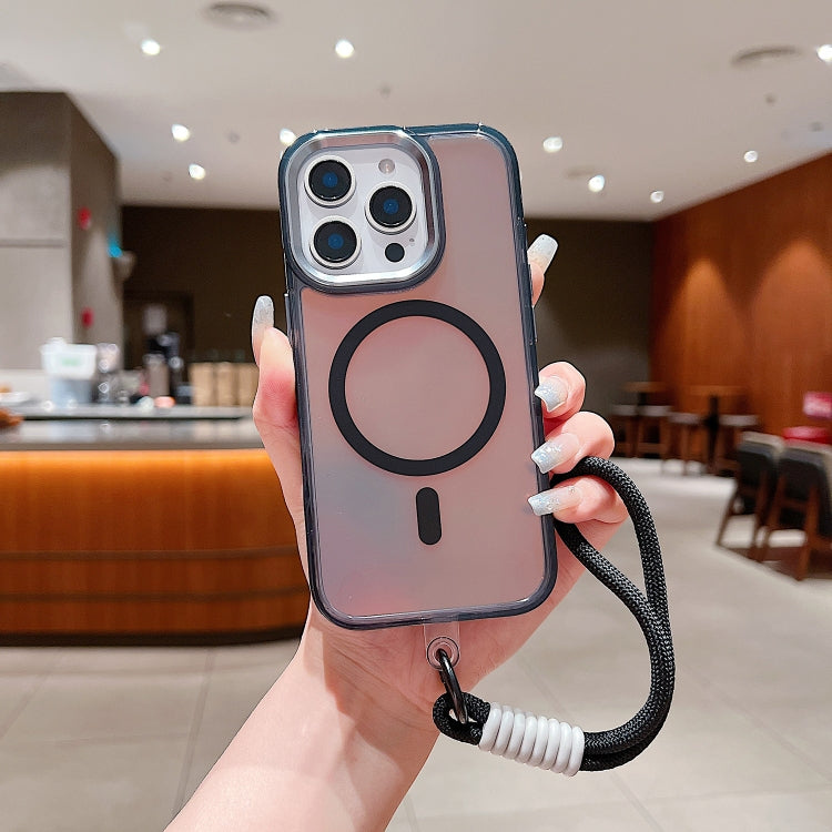 Bright Shadow  Magsafe Discoloration Phone Case with Wrist Strap, For iPhone 12 Pro, For iPhone 11 Pro Max, For iPhone 11