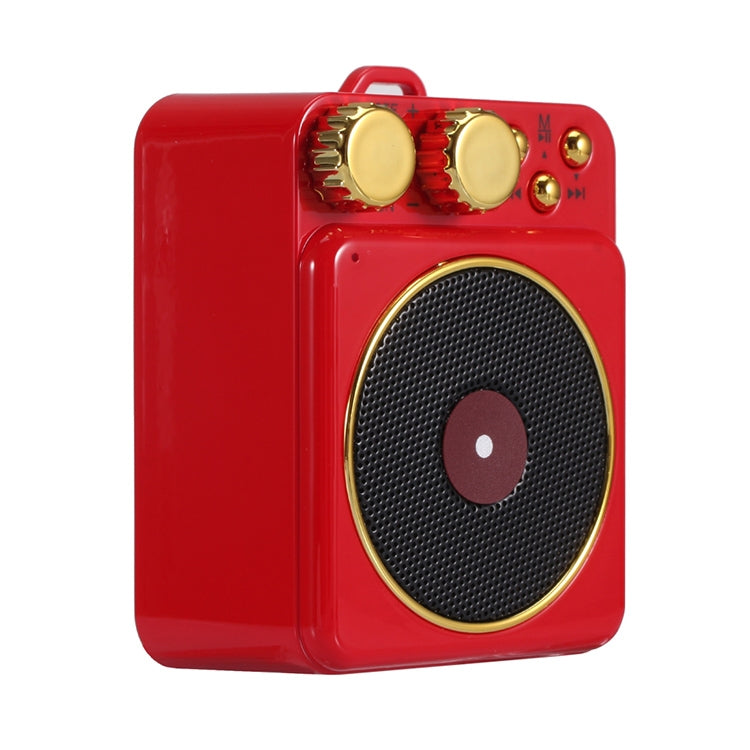Retro Bluetooth Creative Speaker Phonograph Bluetooth Sound Mobile Phone Mini Portable Speaker, Red