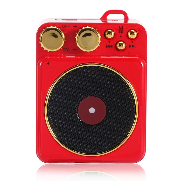 Retro Bluetooth Creative Speaker Phonograph Bluetooth Sound Mobile Phone Mini Portable Speaker, Red