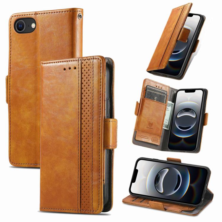 CaseNeo Splicing Dual Magnetic Buckle Leather Phone Case, For iPhone 18 Pro / 17 Pro, For iPhone 18 Pro Max / 17 Pro Max, For iPhone 17e / 16e, For iPhone 17