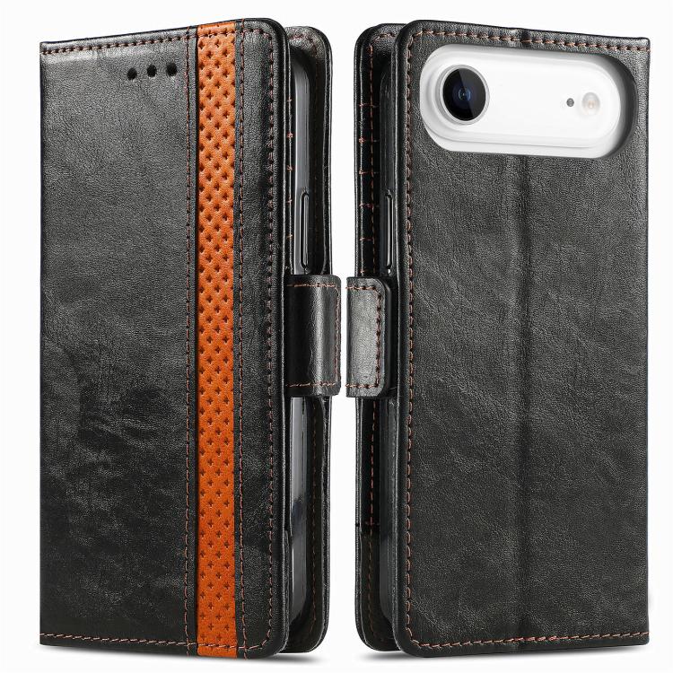 CaseNeo Splicing Dual Magnetic Buckle Leather Phone Case, For iPhone Air, For iPhone 16 Pro Max, For iPhone 16 Pro, For iPhone 16 Plus