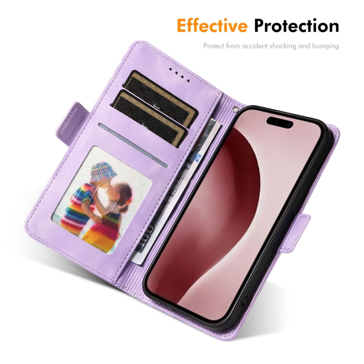 ENKAY Embossed Rhombus Starry Leather Phone Case with Screen Film, For iPhone 16 Pro Max, For iPhone 16 Pro, For iPhone 16 Plus, For iPhone 16