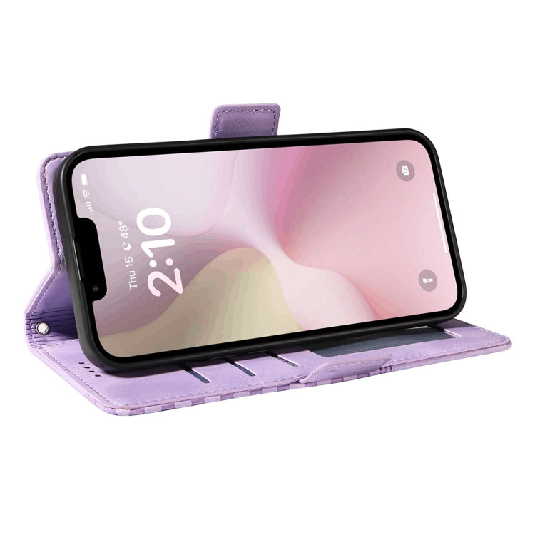 ENKAY Embossed Rhombus Starry Leather Phone Case with Screen Film, iPhone 16e