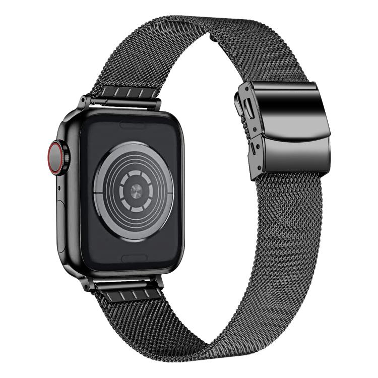 Hyphosis Buckle Milanese Metal Watch Band, For Apple Watch 46mm / 49mm / 45mm / 44mm, For Apple Watch 42mm / 41mm / 40mm / 38mm