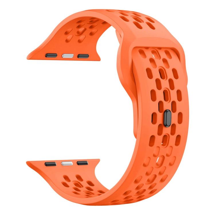 Mesh Reverse Buckle Silicone Watch Band, For Apple Watch 46mm / 49mm / 45mm / 44mm, For Apple Watch 42mm / 41mm / 40mm / 38mm