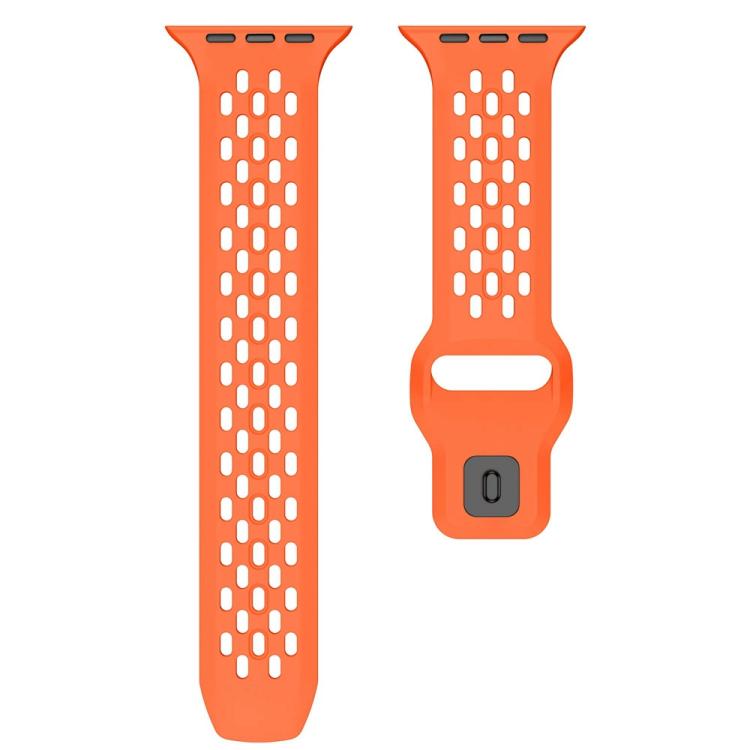 Mesh Reverse Buckle Silicone Watch Band, For Apple Watch 46mm / 49mm / 45mm / 44mm, For Apple Watch 42mm / 41mm / 40mm / 38mm