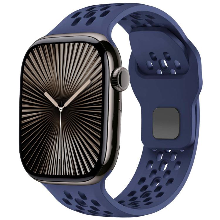 Mesh Reverse Buckle Silicone Watch Band, For Apple Watch 46mm / 49mm / 45mm / 44mm, For Apple Watch 42mm / 41mm / 40mm / 38mm