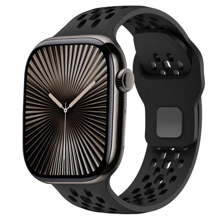 Mesh Reverse Buckle Silicone Watch Band, For Apple Watch 46mm / 49mm / 45mm / 44mm, For Apple Watch 42mm / 41mm / 40mm / 38mm