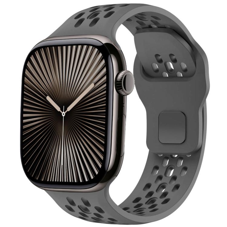 Mesh Reverse Buckle Silicone Watch Band, For Apple Watch 46mm / 49mm / 45mm / 44mm, For Apple Watch 42mm / 41mm / 40mm / 38mm