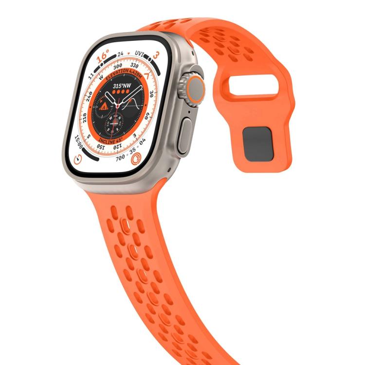 Mesh Reverse Buckle Silicone Watch Band, For Apple Watch 46mm / 49mm / 45mm / 44mm, For Apple Watch 42mm / 41mm / 40mm / 38mm