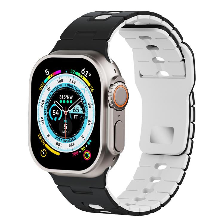Two Tone Silicone Watch Band, For Apple Watch 46mm / 49mm / 45mm / 44mm, For Apple Watch 42mm / 41mm / 40mm / 38mm