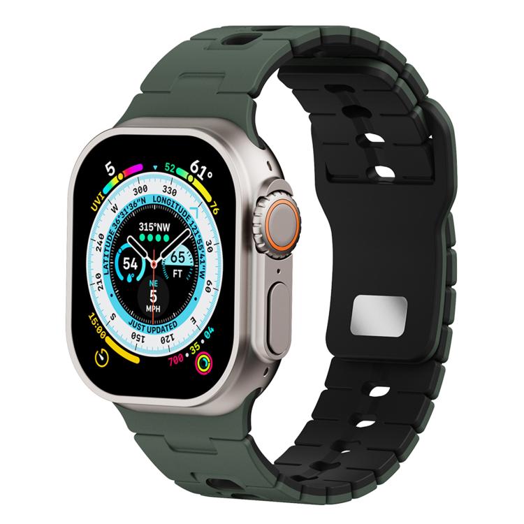 Two Tone Silicone Watch Band, For Apple Watch 46mm / 49mm / 45mm / 44mm, For Apple Watch 42mm / 41mm / 40mm / 38mm