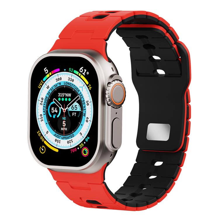 Two Tone Silicone Watch Band, For Apple Watch 46mm / 49mm / 45mm / 44mm, For Apple Watch 42mm / 41mm / 40mm / 38mm