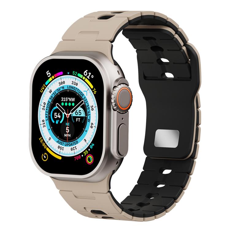 Two Tone Silicone Watch Band, For Apple Watch 46mm / 49mm / 45mm / 44mm, For Apple Watch 42mm / 41mm / 40mm / 38mm