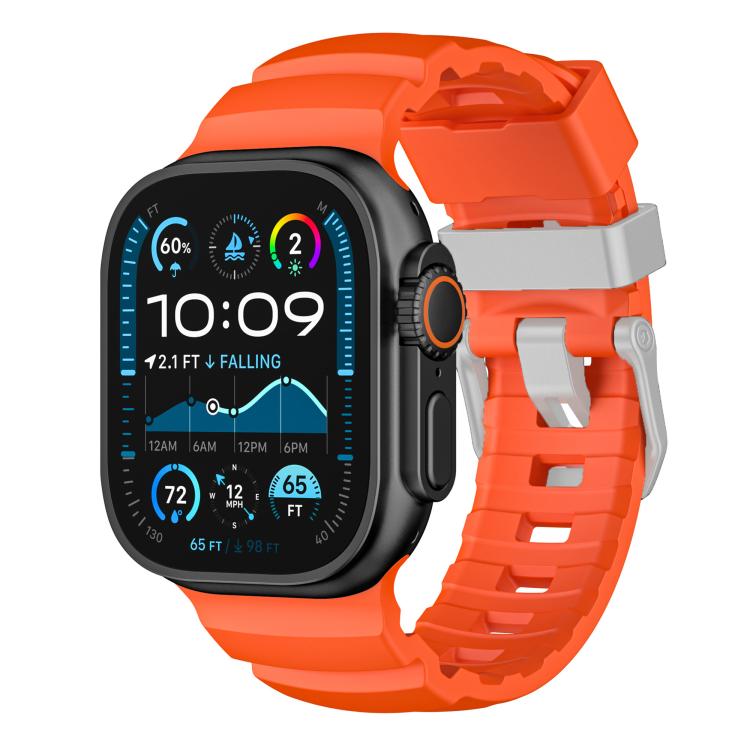 Titanium Buckle Field Path Fluororubber Watch Band, For Apple Watch 46mm / 49mm / 45mm / 44mm