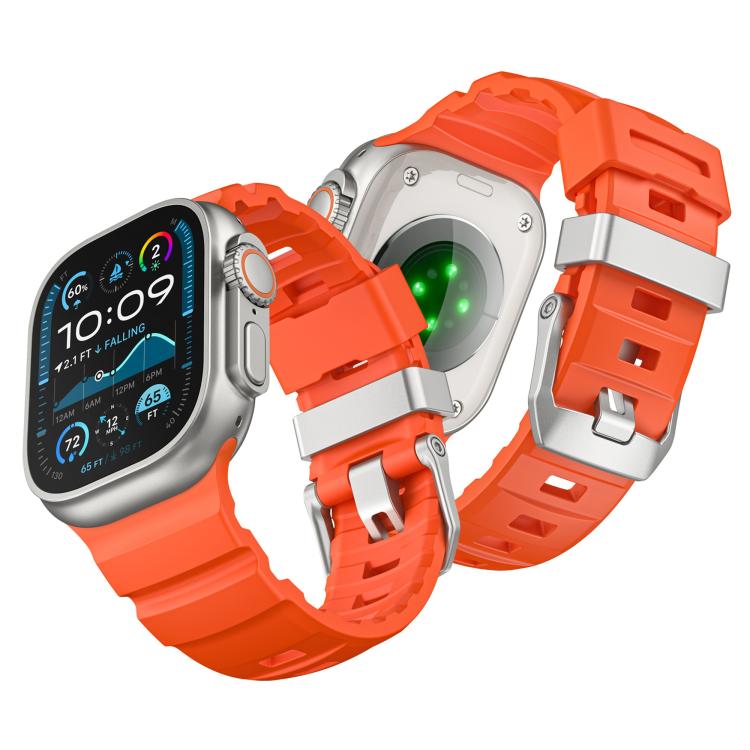 Titanium Buckle Field Path Fluororubber Watch Band, For Apple Watch 46mm / 49mm / 45mm / 44mm