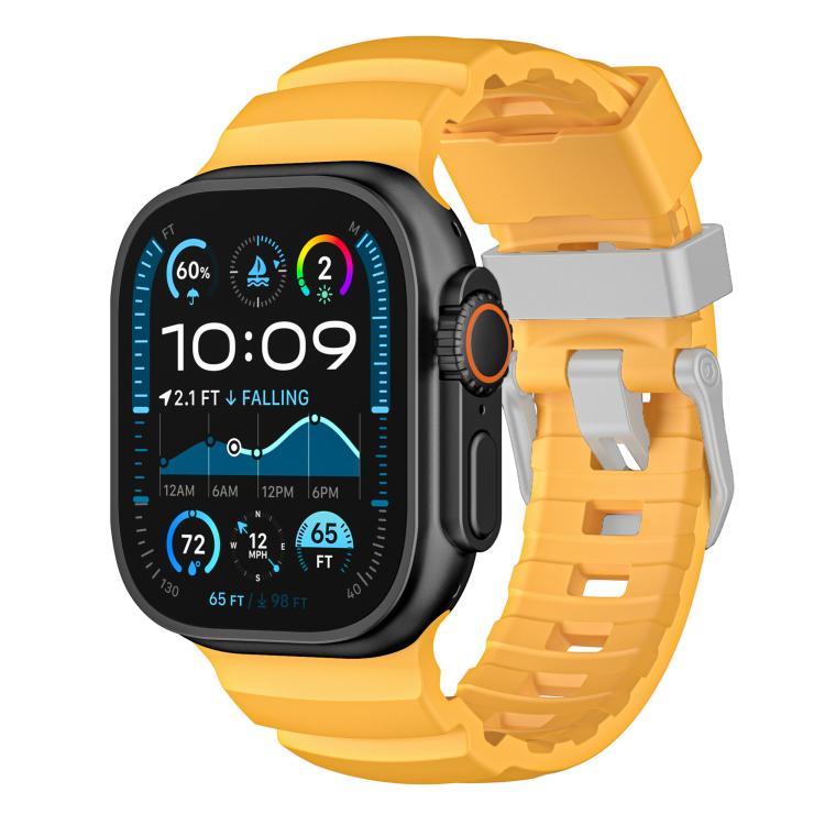 Titanium Buckle Field Path Fluororubber Watch Band, For Apple Watch 46mm / 49mm / 45mm / 44mm