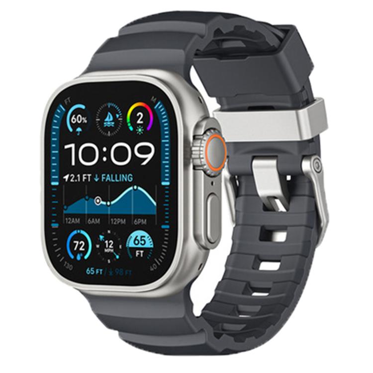 Titanium Buckle Field Path Fluororubber Watch Band, For Apple Watch 46mm / 49mm / 45mm / 44mm