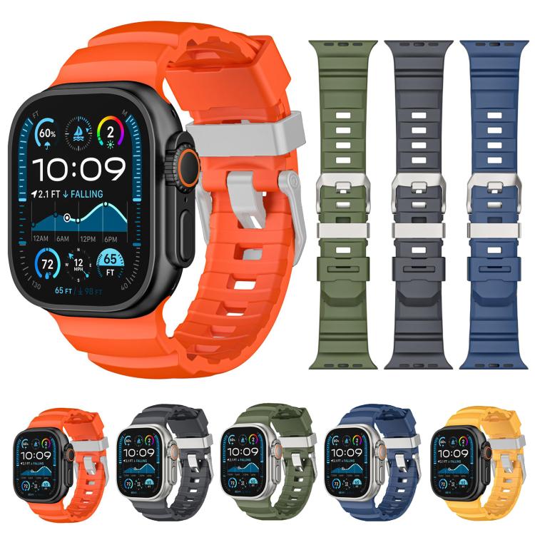 Titanium Buckle Field Path Fluororubber Watch Band, For Apple Watch 46mm / 49mm / 45mm / 44mm