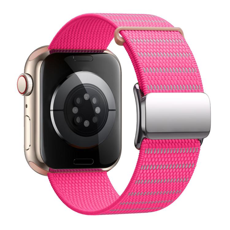 Magnetic Buckle Reflective Nylon Watch Band, For Apple Watch 46mm / 49mm / 45mm / 44mm, For Apple Watch 42mm / 41mm / 40mm / 38mm