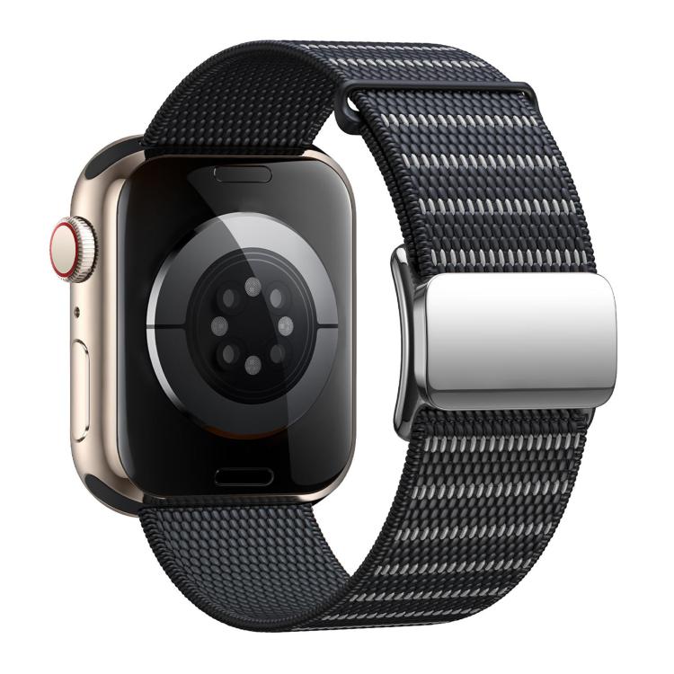 Magnetic Buckle Reflective Nylon Watch Band, For Apple Watch 46mm / 49mm / 45mm / 44mm, For Apple Watch 42mm / 41mm / 40mm / 38mm