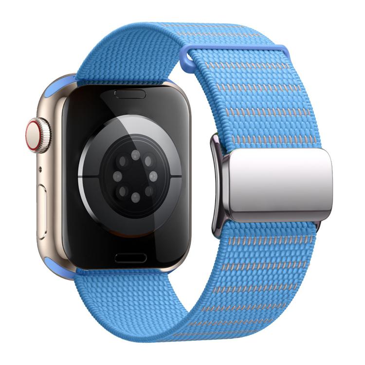 Magnetic Buckle Reflective Nylon Watch Band, For Apple Watch 46mm / 49mm / 45mm / 44mm, For Apple Watch 42mm / 41mm / 40mm / 38mm
