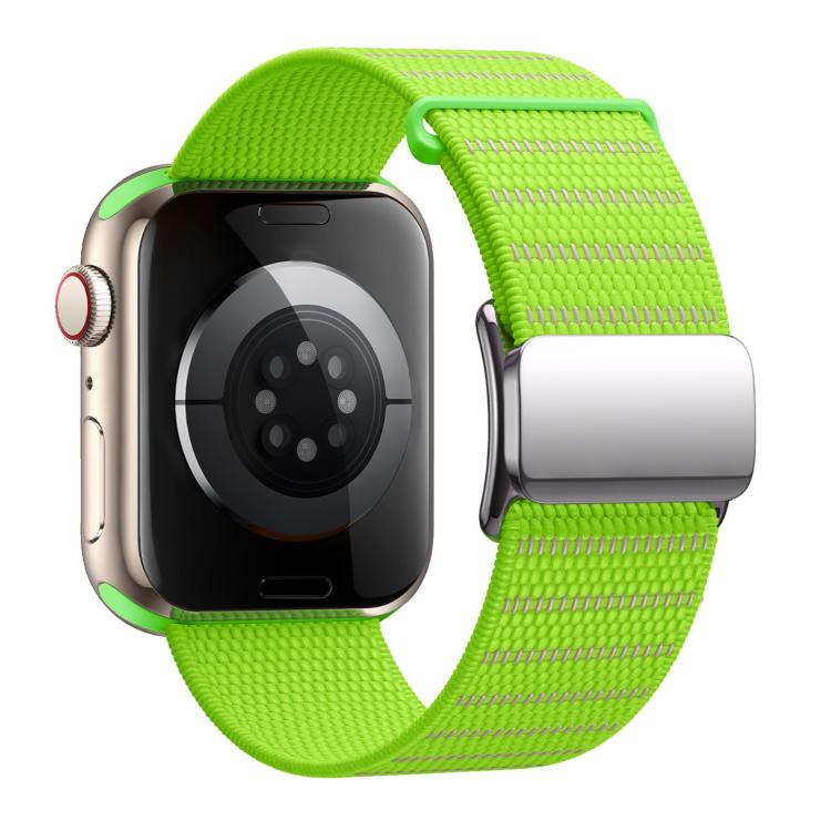 Magnetic Buckle Reflective Nylon Watch Band, For Apple Watch 46mm / 49mm / 45mm / 44mm, For Apple Watch 42mm / 41mm / 40mm / 38mm