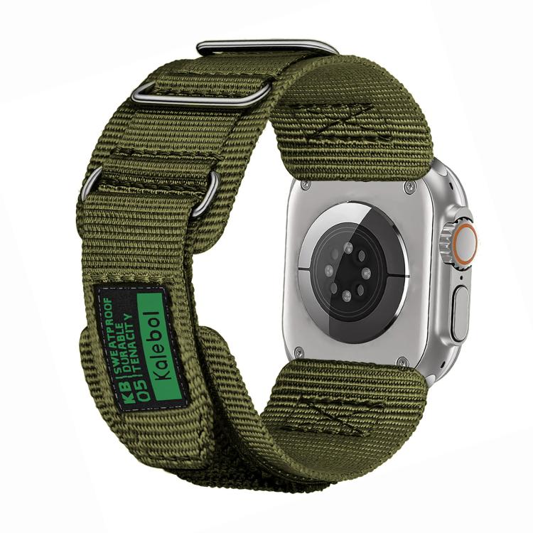 Kalebol Hook and Tri-Loop Nylon Watch Band, For Apple Watch 46mm / 49mm / 45mm / 44mm, For Apple Watch 42mm / 41mm / 40mm / 38mm