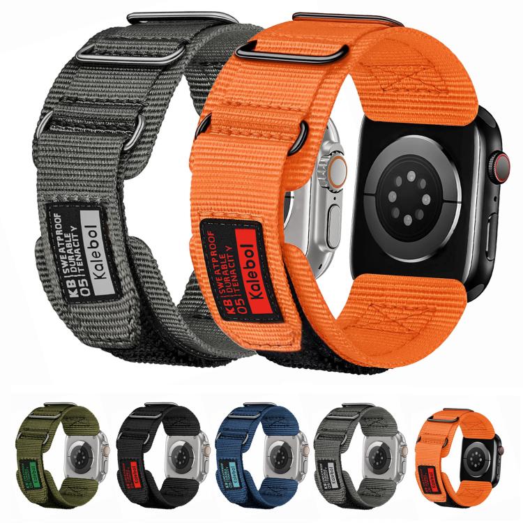 Kalebol Hook and Tri-Loop Nylon Watch Band, For Apple Watch 46mm / 49mm / 45mm / 44mm, For Apple Watch 42mm / 41mm / 40mm / 38mm