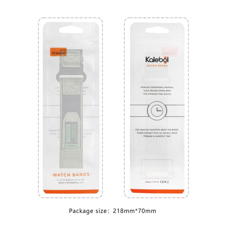 Kalebol Hook and Tri-Loop Nylon Watch Band, For Apple Watch 46mm / 49mm / 45mm / 44mm, For Apple Watch 42mm / 41mm / 40mm / 38mm