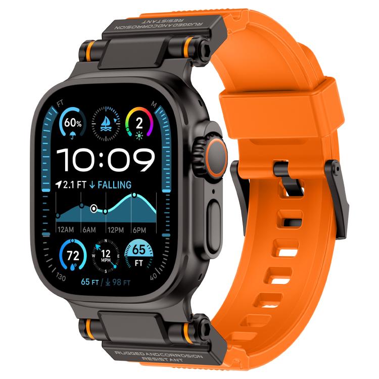 Kalebol Outdoor Explorer Metal Connector TPU Watch Band, For Apple Watch 46mm / 49mm / 45mm / 44mm