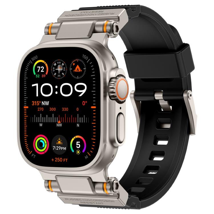 Kalebol Outdoor Explorer Metal Connector TPU Watch Band, For Apple Watch 46mm / 49mm / 45mm / 44mm