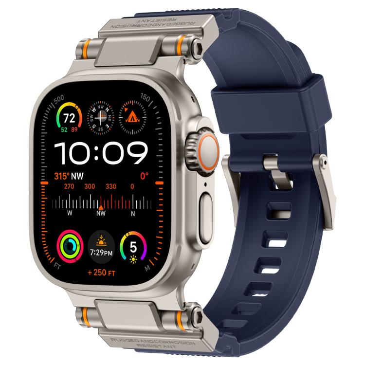 Kalebol Outdoor Explorer Metal Connector TPU Watch Band, For Apple Watch 46mm / 49mm / 45mm / 44mm