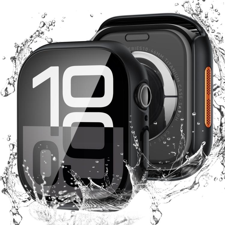 Tempered Film Integrated PC Watch Protective Case, For Apple Watch Series 45mm, For Apple Watch Series 41mm