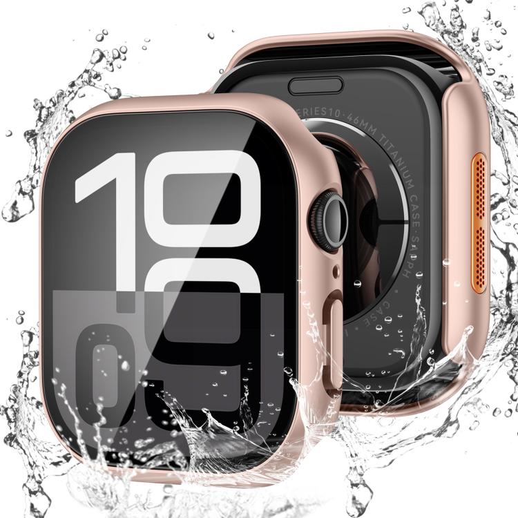 Tempered Film Integrated PC Watch Protective Case, For Apple Watch Series 45mm, For Apple Watch Series 41mm