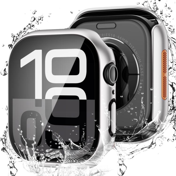 Tempered Film Integrated PC Watch Protective Case, For Apple Watch Series 45mm, For Apple Watch Series 41mm