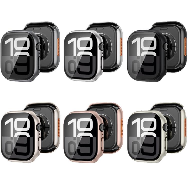 Tempered Film Integrated PC Watch Protective Case, For Apple Watch Series 10 46mm, For Apple Watch Series 10 42mm, For Apple Watch SE / Series 44mm, For Apple Watch SE / Series 40mm