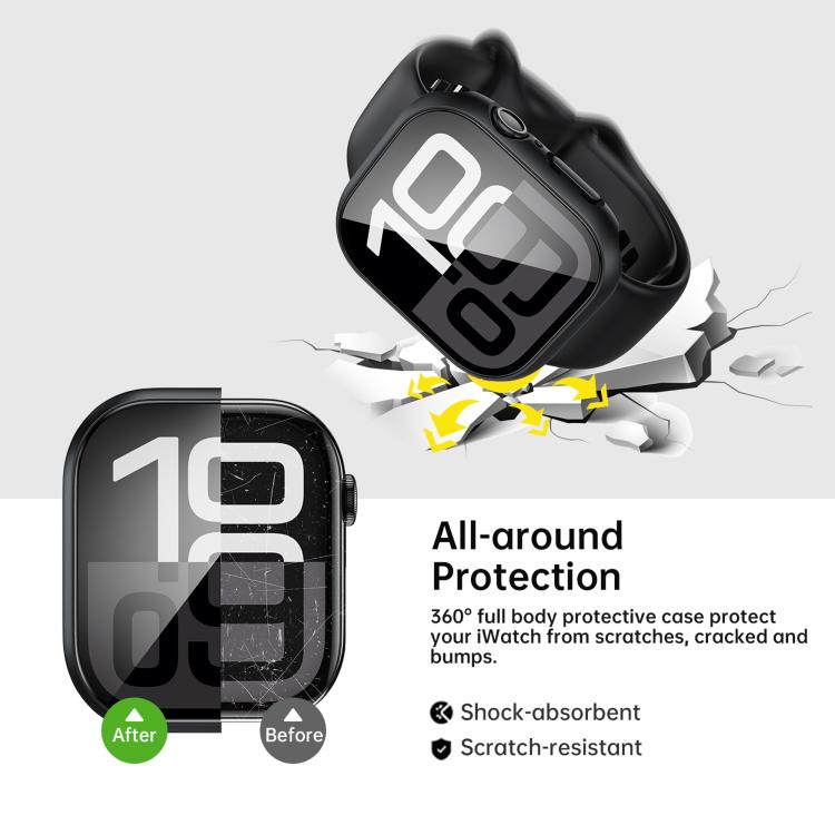 Tempered Film Integrated PC Watch Protective Case, For Apple Watch Series 45mm, For Apple Watch Series 41mm