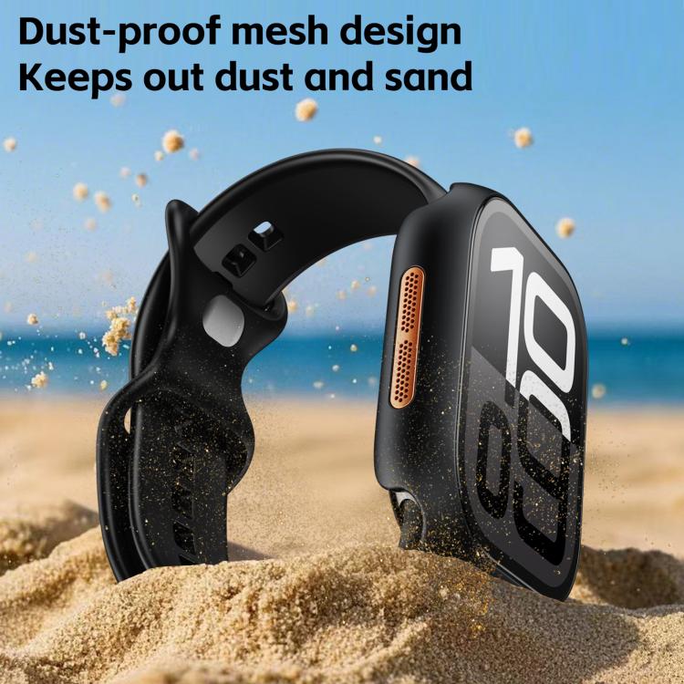 Tempered Film Integrated PC Watch Protective Case, For Apple Watch Series 45mm, For Apple Watch Series 41mm