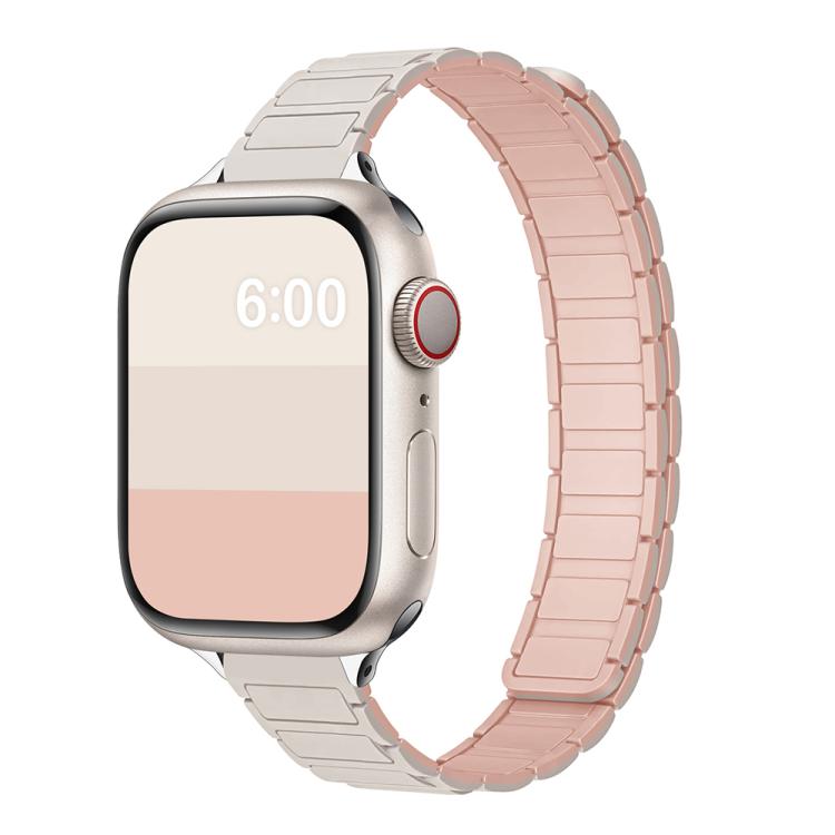 Tri-beads I-shaped Slim Magnetic Silicone Watch Band, For Apple Watch 46mm / 49mm / 45mm / 44mm, For Apple Watch 42mm / 41mm / 40mm / 38mm