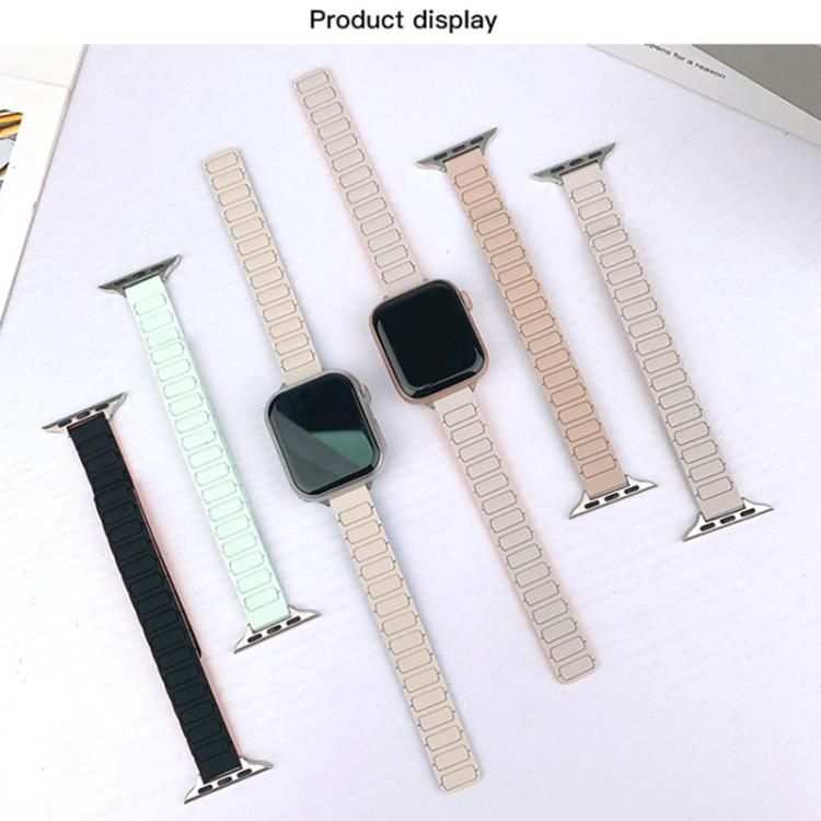 Tri-beads I-shaped Slim Magnetic Silicone Watch Band, For Apple Watch 46mm / 49mm / 45mm / 44mm, For Apple Watch 42mm / 41mm / 40mm / 38mm