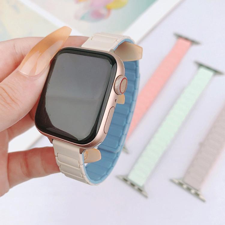 Tri-beads I-shaped Slim Magnetic Silicone Watch Band, For Apple Watch 46mm / 49mm / 45mm / 44mm, For Apple Watch 42mm / 41mm / 40mm / 38mm