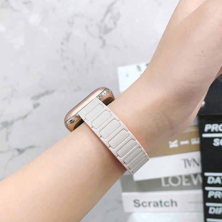 Tri-beads I-shaped Slim Magnetic Silicone Watch Band, For Apple Watch 46mm / 49mm / 45mm / 44mm, For Apple Watch 42mm / 41mm / 40mm / 38mm