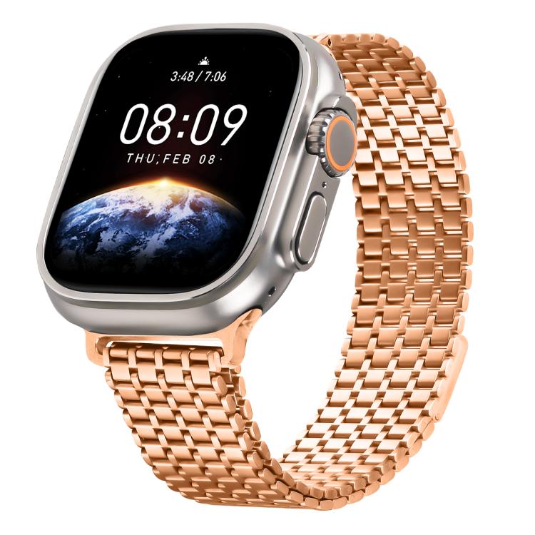 Nine-Bead Magnetic Loop Steel Watch Band, For Apple Watch 46mm / 49mm / 45mm / 44mm, For Apple Watch 42mm / 41mm / 40mm / 38mm