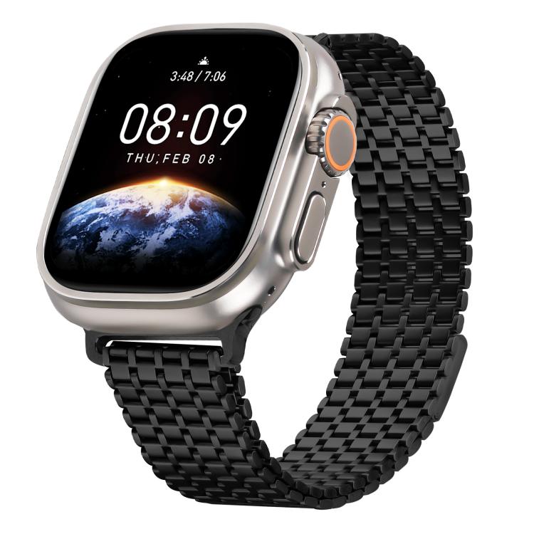 Nine-Bead Magnetic Loop Steel Watch Band, For Apple Watch 46mm / 49mm / 45mm / 44mm, For Apple Watch 42mm / 41mm / 40mm / 38mm