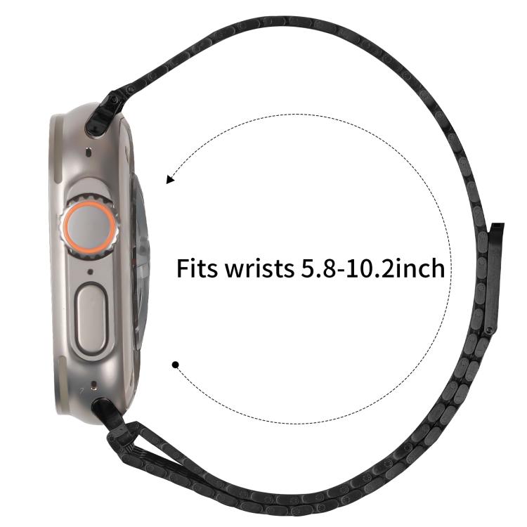 Nine-Bead Magnetic Loop Steel Watch Band, For Apple Watch 46mm / 49mm / 45mm / 44mm, For Apple Watch 42mm / 41mm / 40mm / 38mm